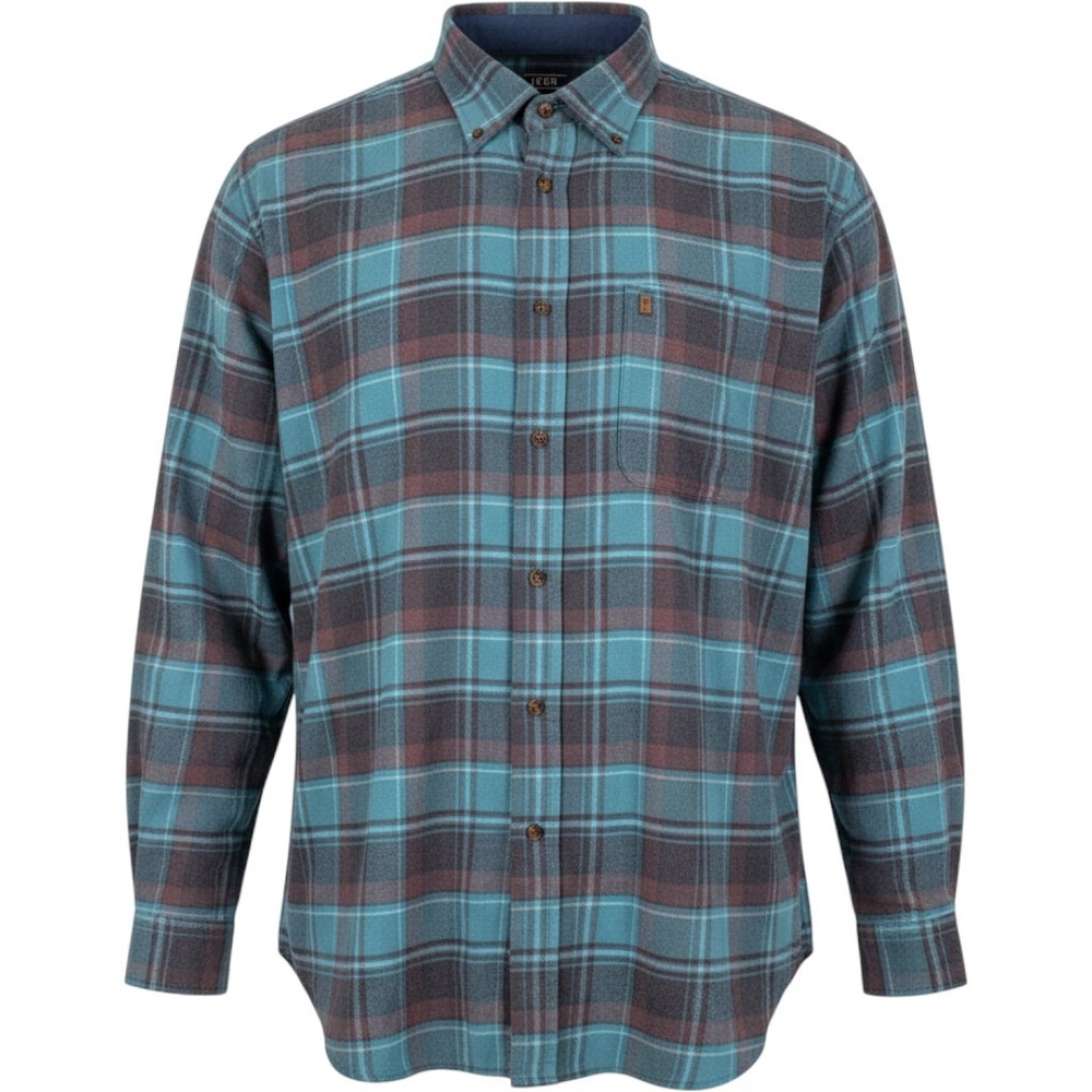 IZOD Flannel Shirt Mens 2XB Blue Plaid NWT Long Sleeve Big & Tall Button Down